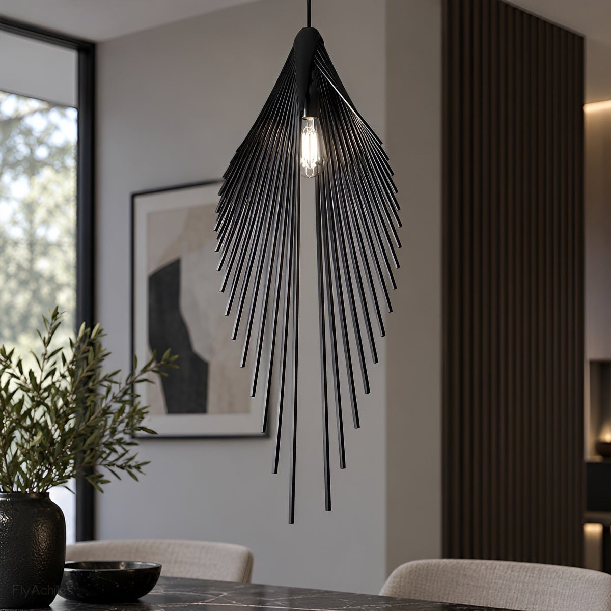 Lavisa - Modern Luxury Sculptural Feather LED Pendant Light
