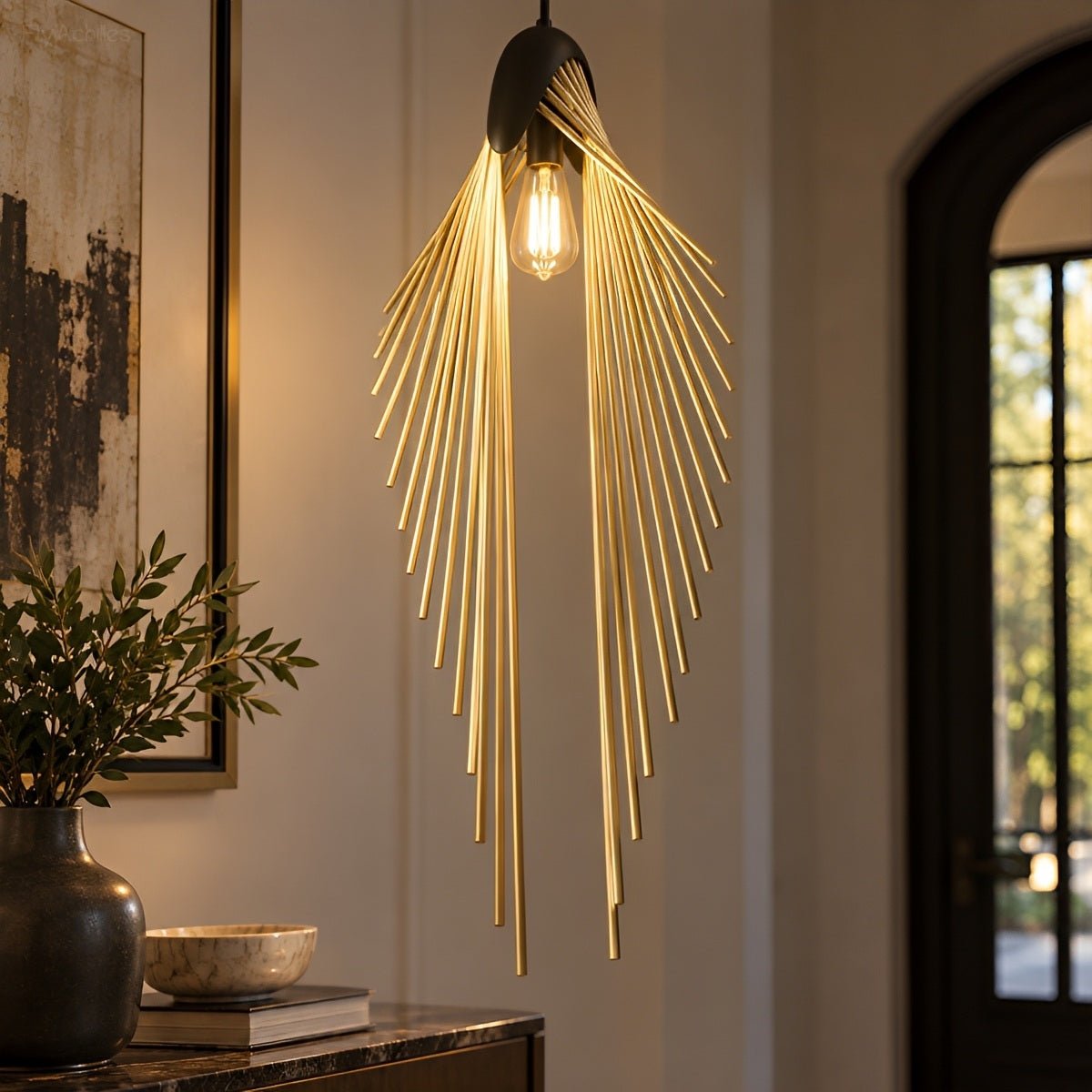 Lavisa - Modern Luxury Sculptural Feather LED Pendant Light