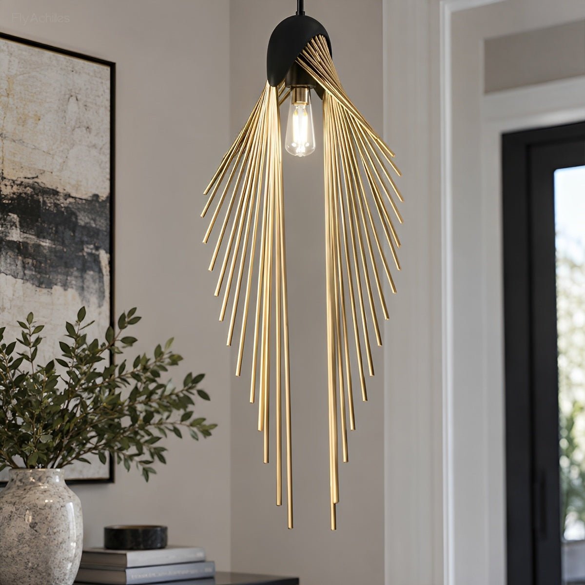 Lavisa - Modern Luxury Sculptural Feather LED Pendant Light