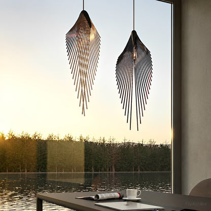 Lavisa - Modern Luxury Sculptural Feather LED Pendant Light
