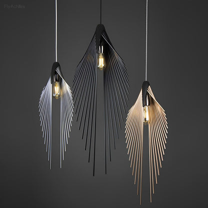 Lavisa - Modern Luxury Sculptural Feather LED Pendant Light