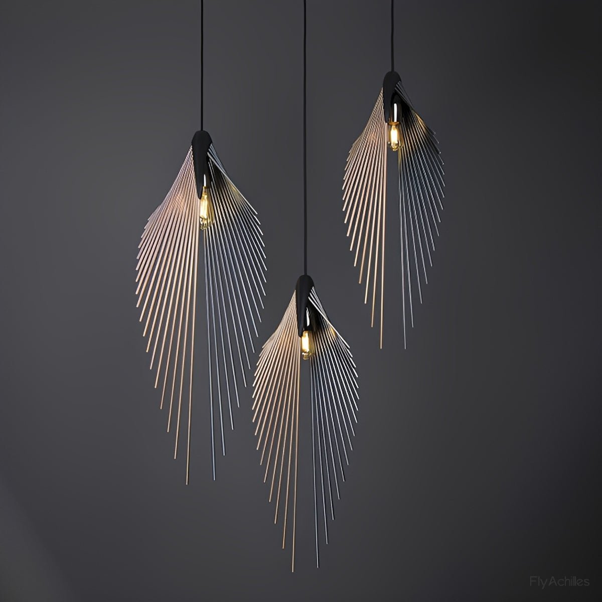 Lavisa - Modern Luxury Sculptural Feather LED Pendant Light