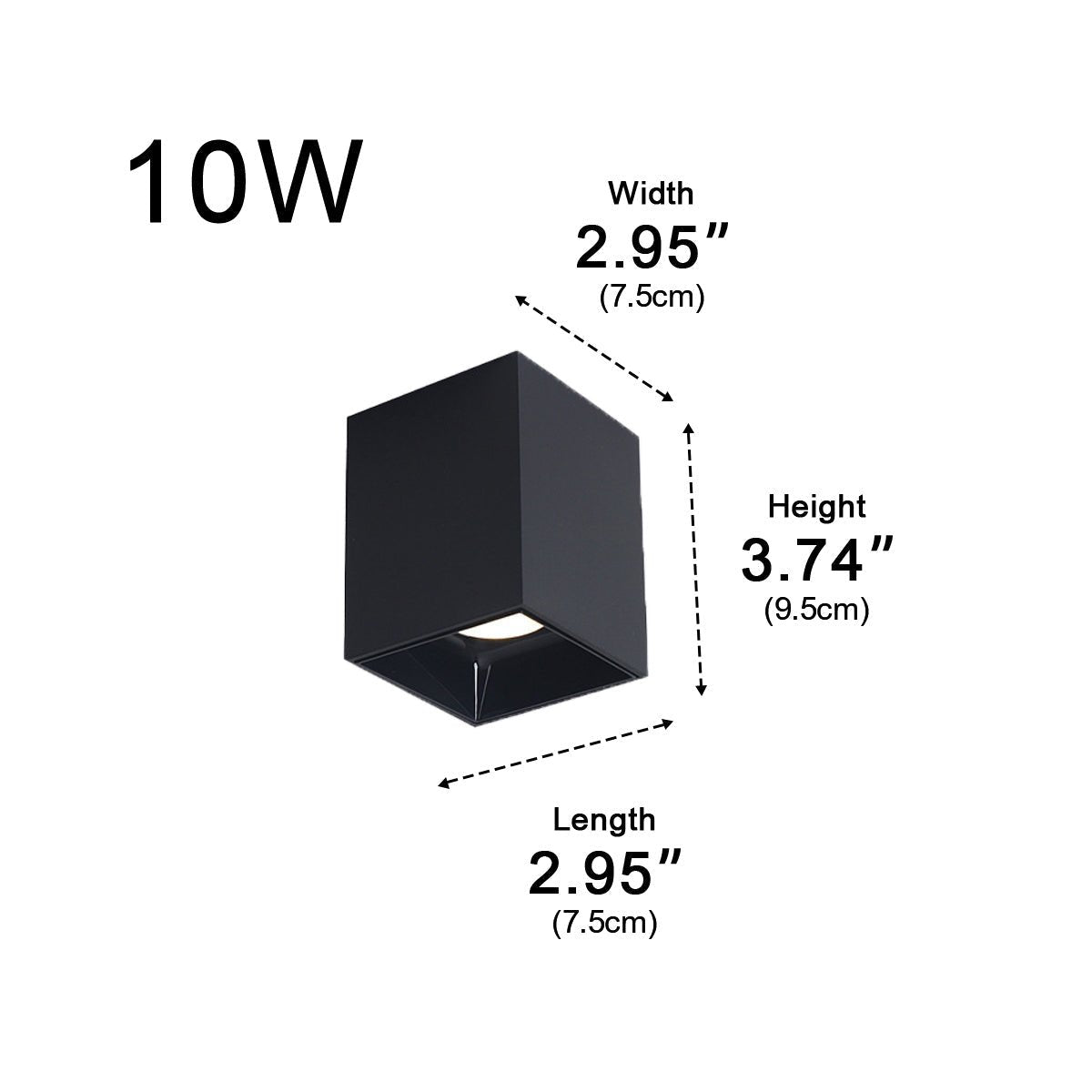 Lavisa - Modern Minimalist Aluminum Square COB Ceiling Spot Light