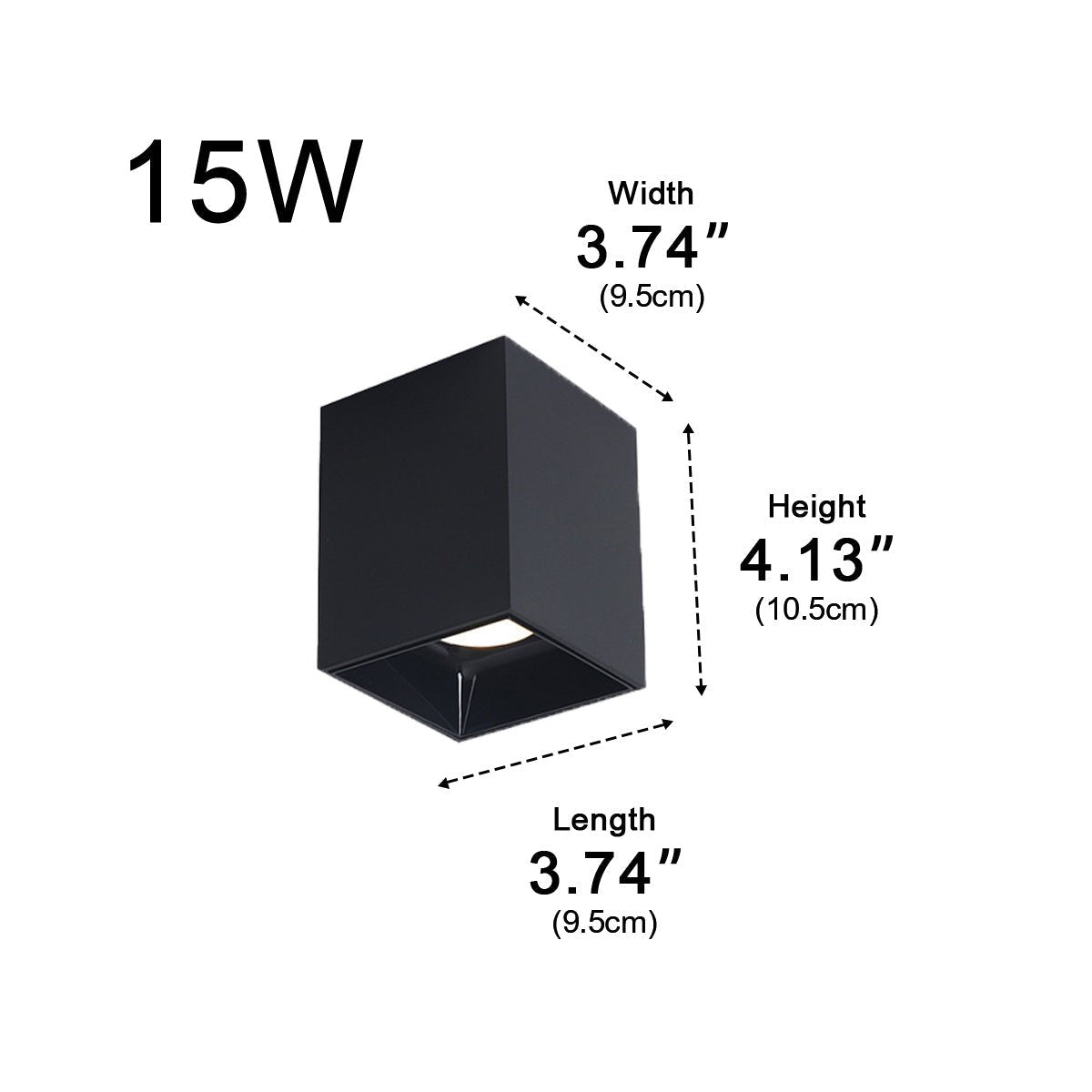 Lavisa - Modern Minimalist Aluminum Square COB Ceiling Spot Light