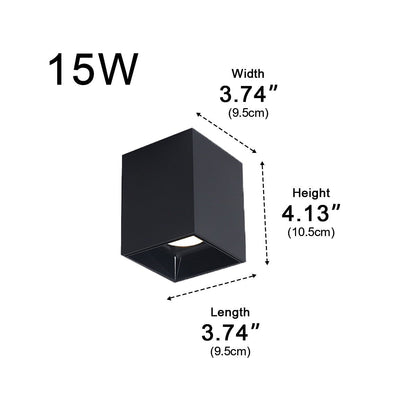 Lavisa - Modern Minimalist Aluminum Square COB Ceiling Spot Light