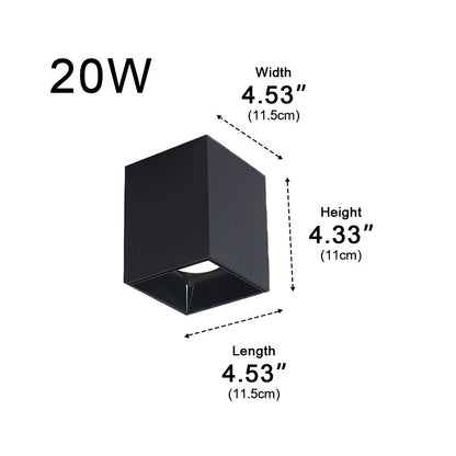 Lavisa - Modern Minimalist Aluminum Square COB Ceiling Spot Light