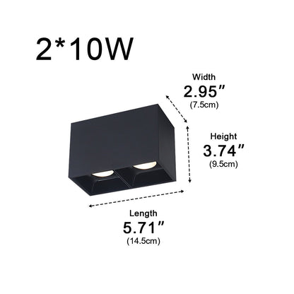 Lavisa - Modern Minimalist Aluminum Square COB Ceiling Spot Light