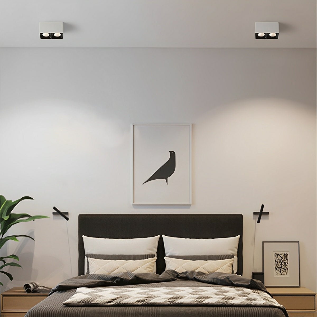 Lavisa - Modern Minimalist Aluminum Square COB Ceiling Spot Light