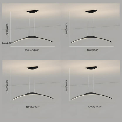 Lavisa - Modern Minimalist Arc Arch LED Strip Pendant Light