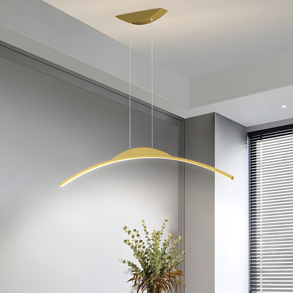 Lavisa - Modern Minimalist Arc Arch LED Strip Pendant Light