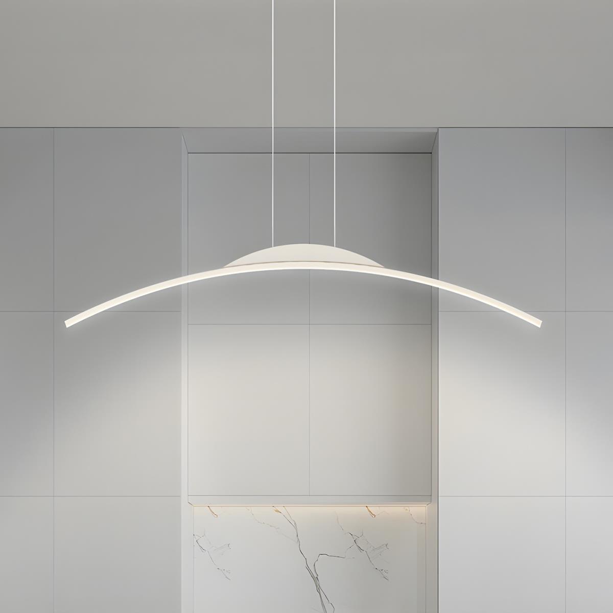 Lavisa - Modern Minimalist Arc Arch LED Strip Pendant Light