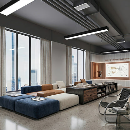 Lavisa - Minimalist Black LED Linear Pendant Light Set