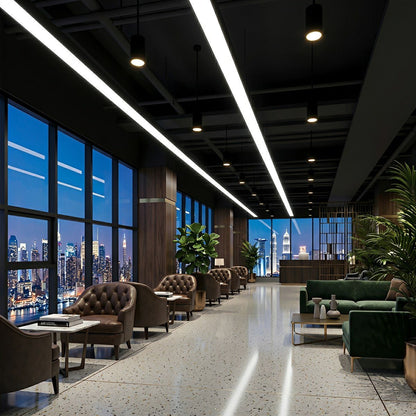 Lavisa - Minimalist Black LED Linear Pendant Light Set