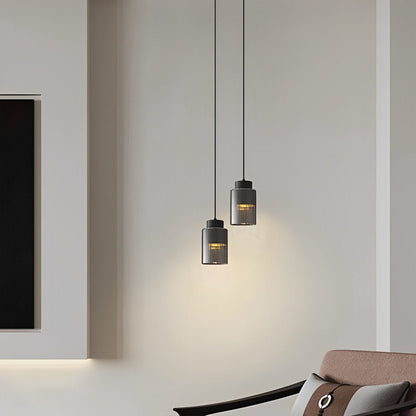 Lavisa - Minimalist Glass Brass Bedside Pendant Light