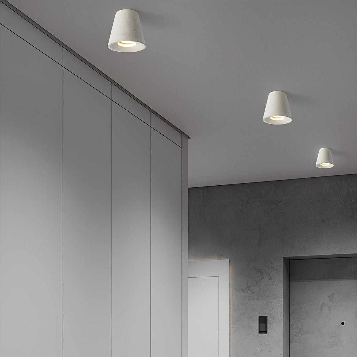 Lavisa - Modern Minimalist Cone Concrete LED Ceiling Light