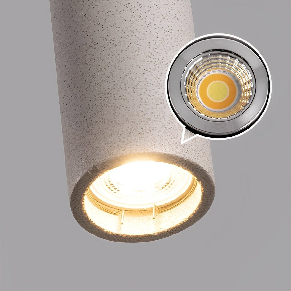 Lavisa - Modern Cylinder Concrete LED Pendant Light