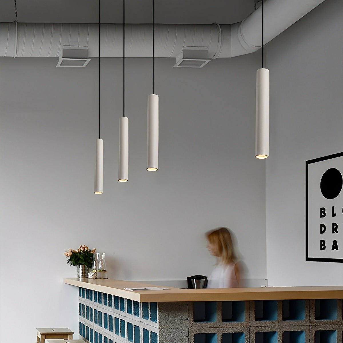 Lavisa - Modern Cylinder Concrete LED Pendant Light