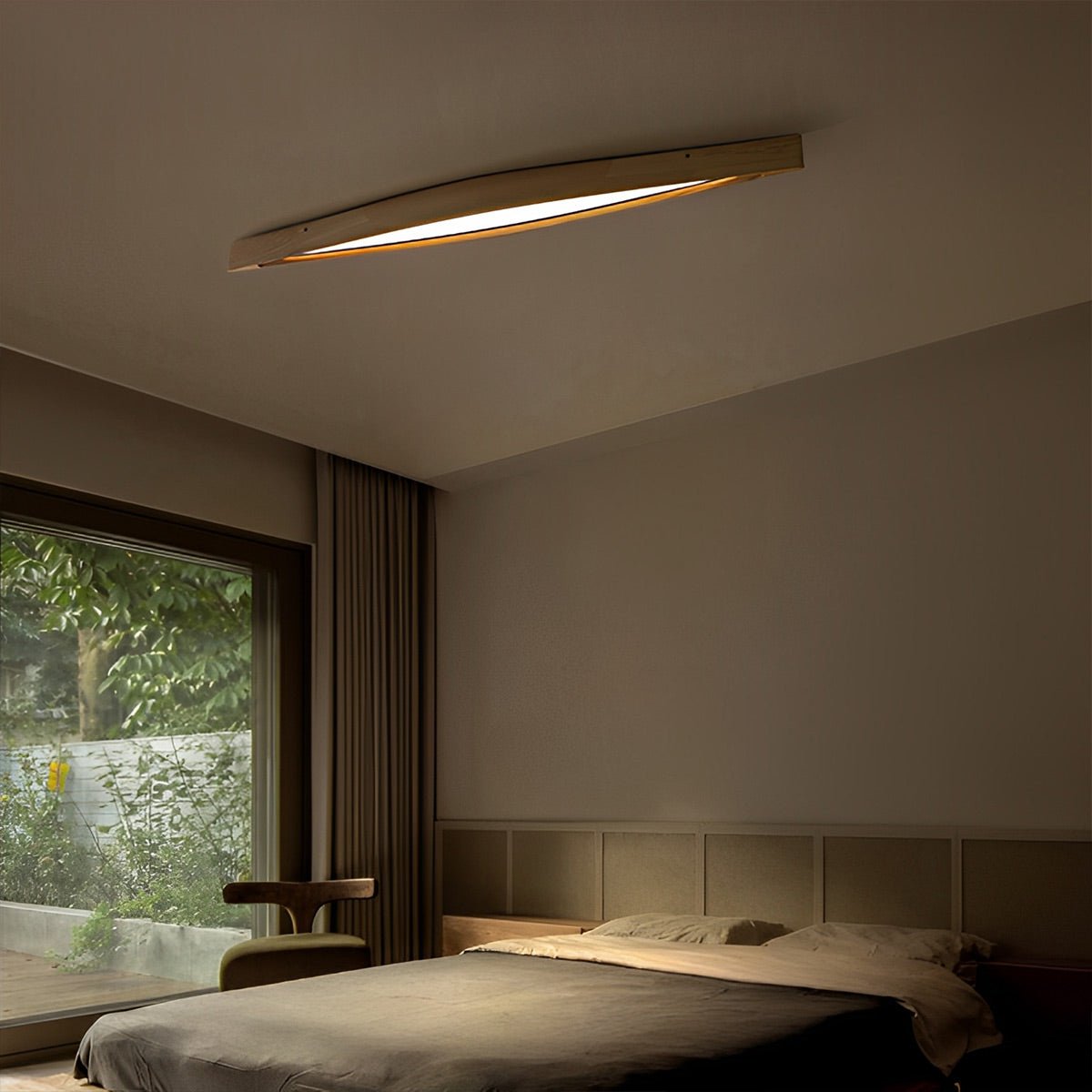 Lavisa - Modern Diamond Wood LED Strip Ceiling Light