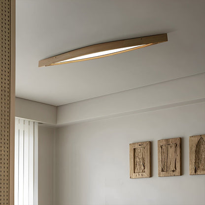 Lavisa - Modern Diamond Wood LED Strip Ceiling Light