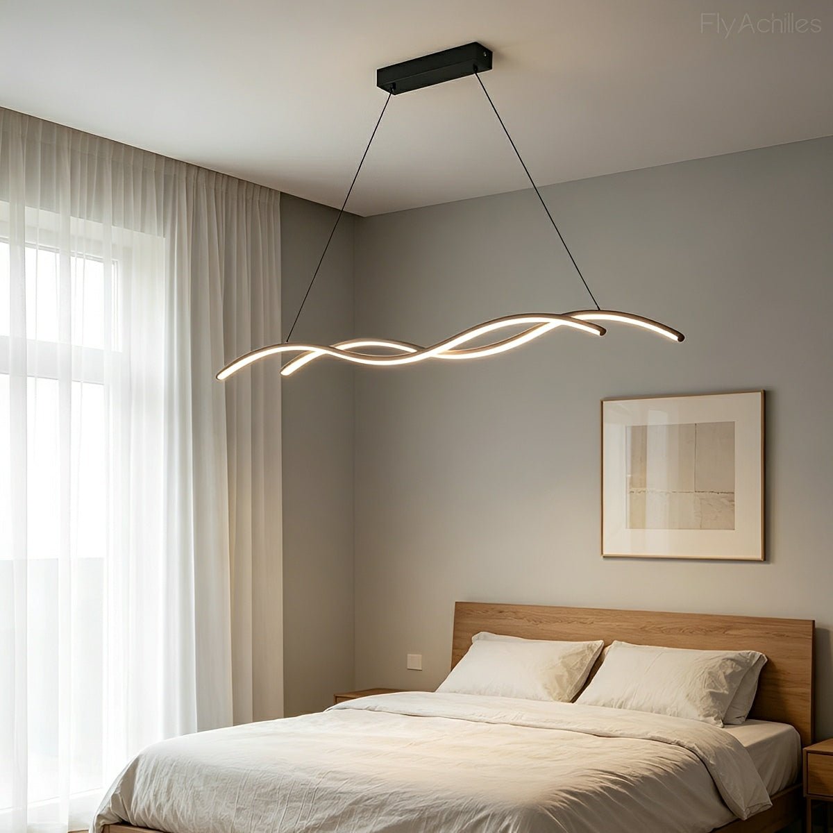 Lavisa - Dimmable Modern Minimalist Double Wave LED Pendant Light