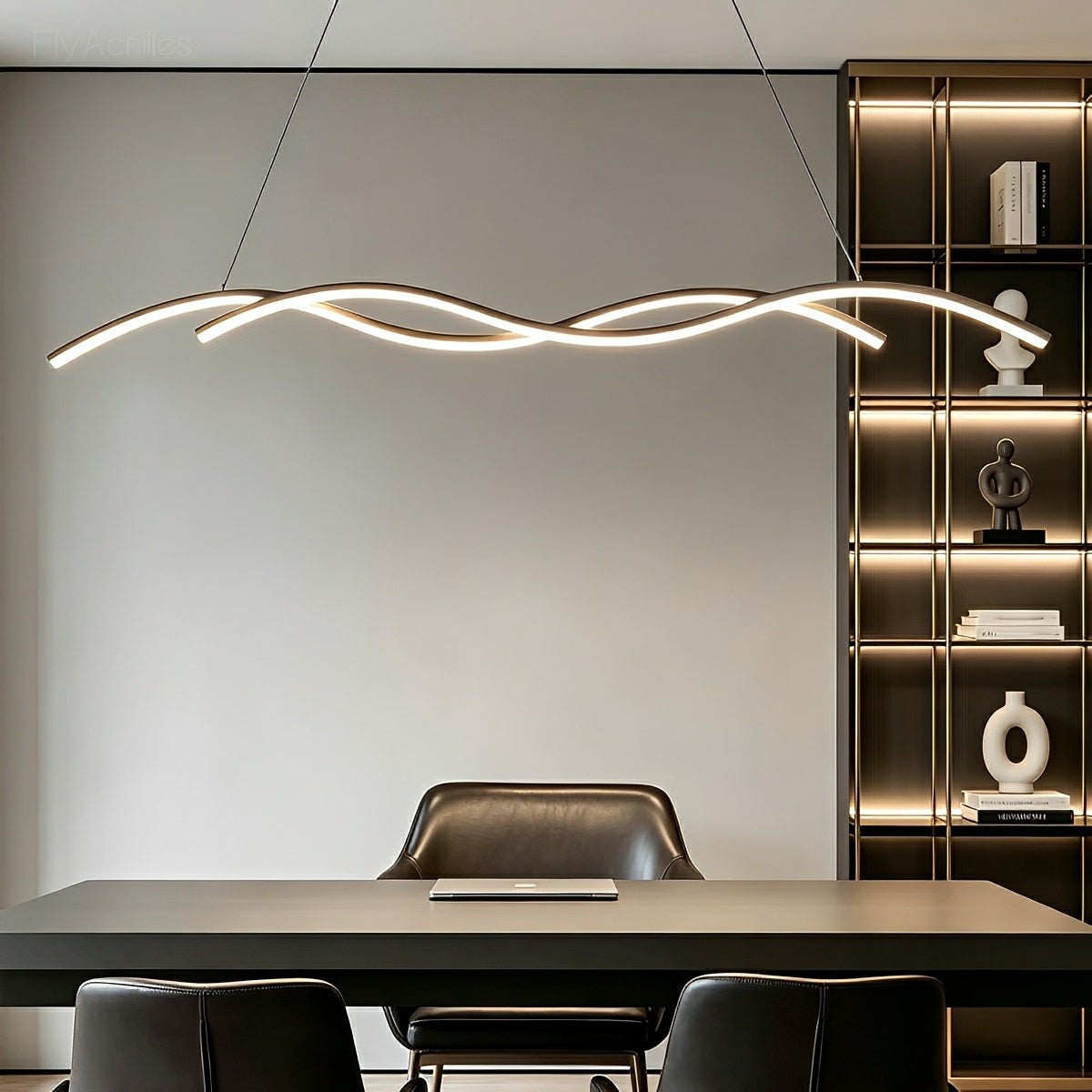 Lavisa - Modern Minimalist Double Wave LED Pendant Light