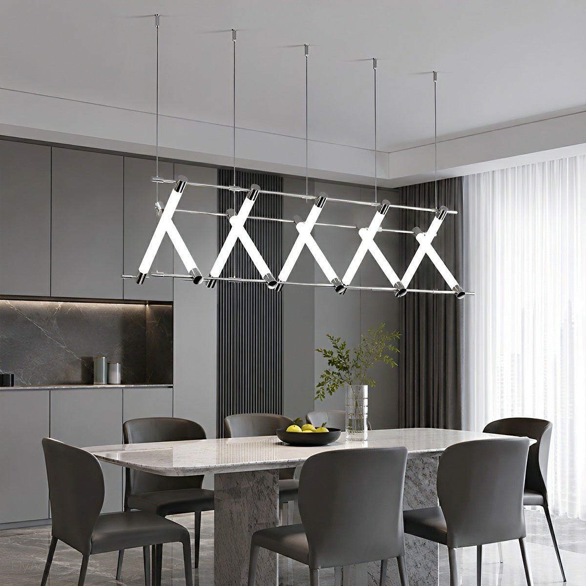 Lavisa - Modern Minimalist Fishbone Light Combination Bar Chandelier