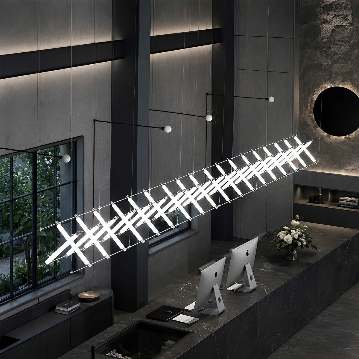 Lavisa - Modern Minimalist Fishbone Light Combination Bar Chandelier