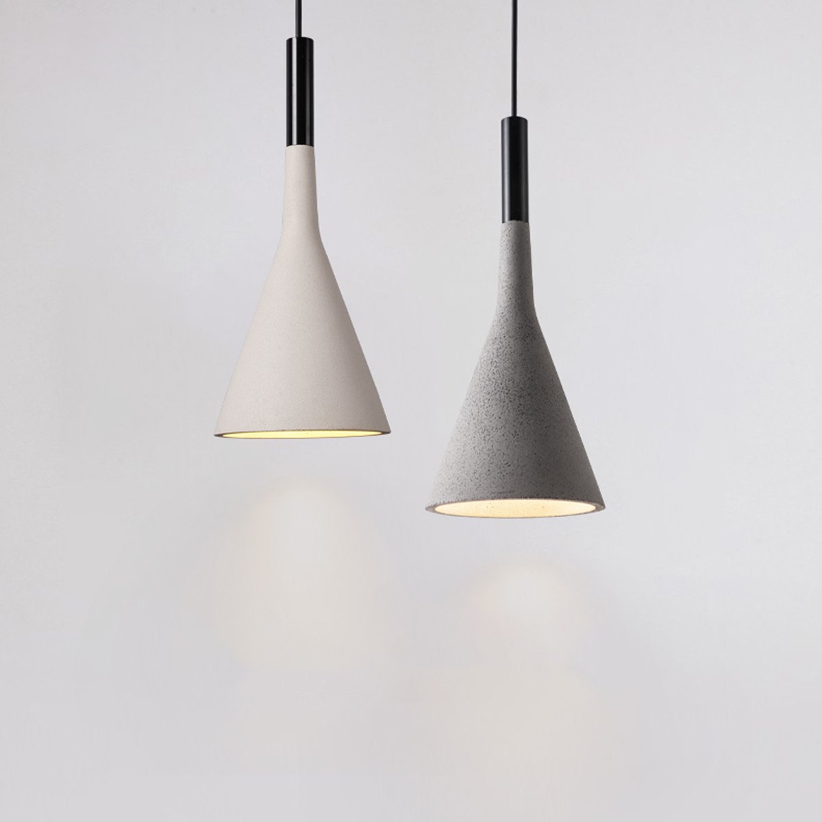 Lavisa - Modern Minimalist LED Pendant Light Bell-Shaped Cement Hanging Lamp