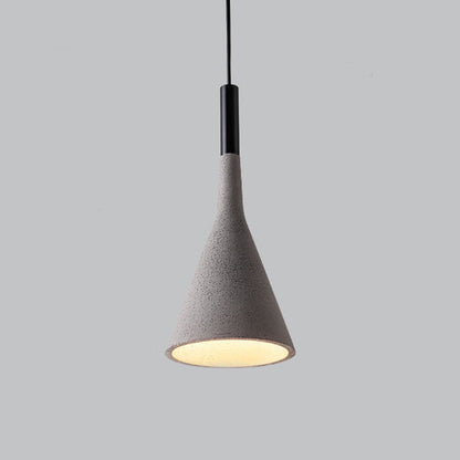 Lavisa - Modern Minimalist LED Pendant Light Bell-Shaped Cement Hanging Lamp