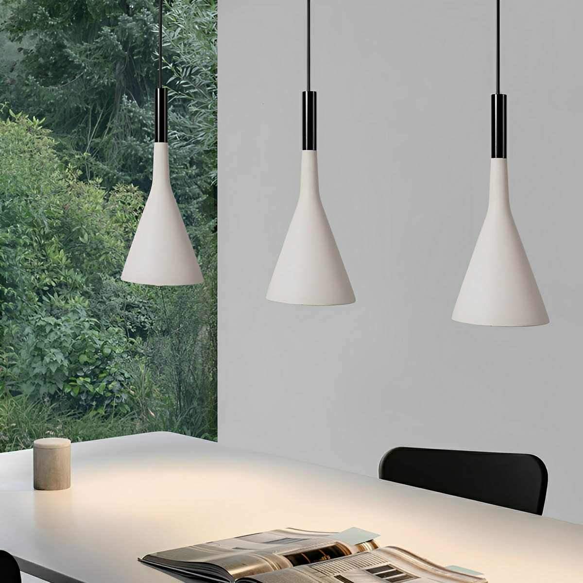 Lavisa - Modern Minimalist LED Pendant Light Bell-Shaped Cement Hanging Lamp