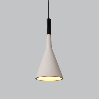 Lavisa - Modern Minimalist LED Pendant Light Bell-Shaped Cement Hanging Lamp