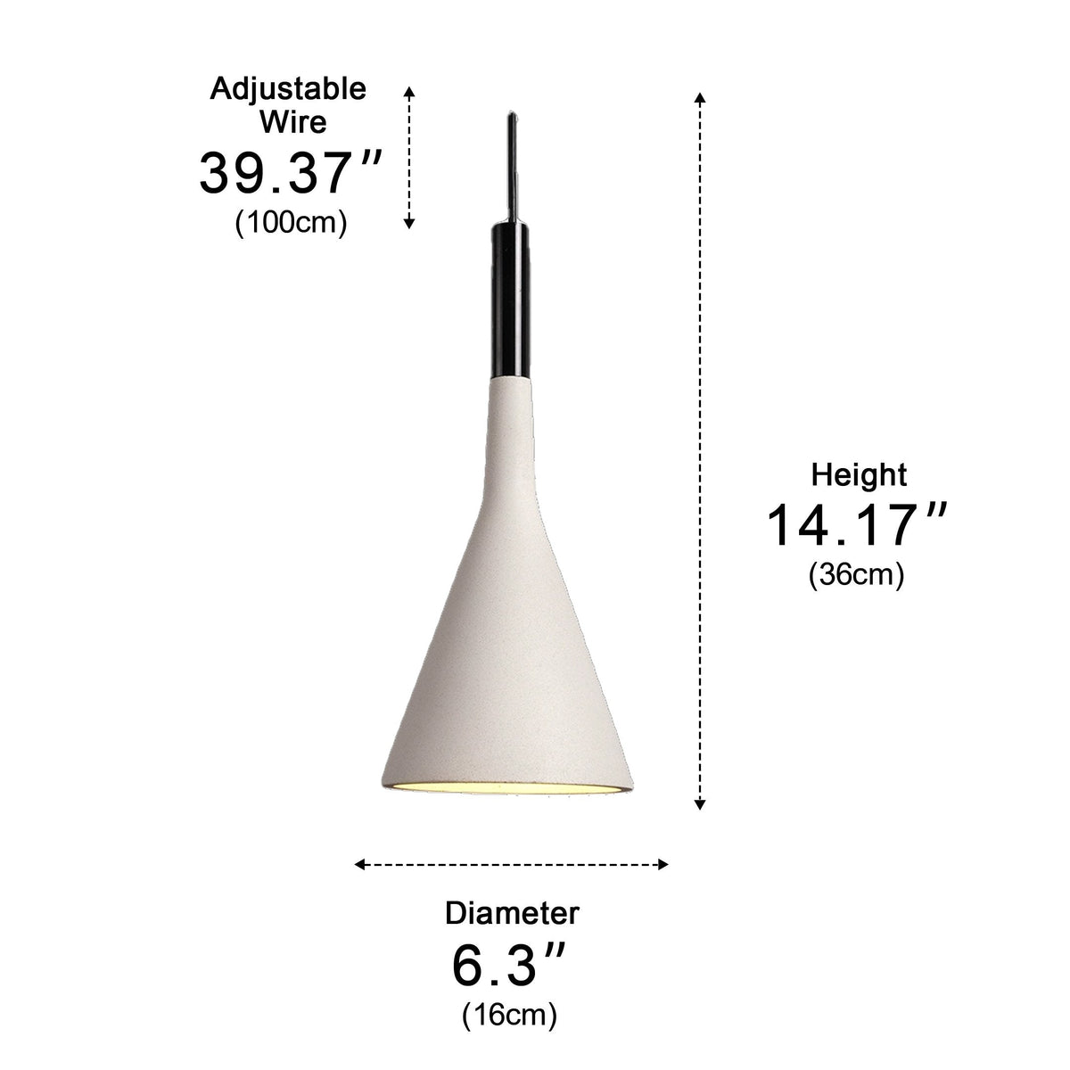 Lavisa - Modern Minimalist LED Pendant Light Bell-Shaped Cement Hanging Lamp