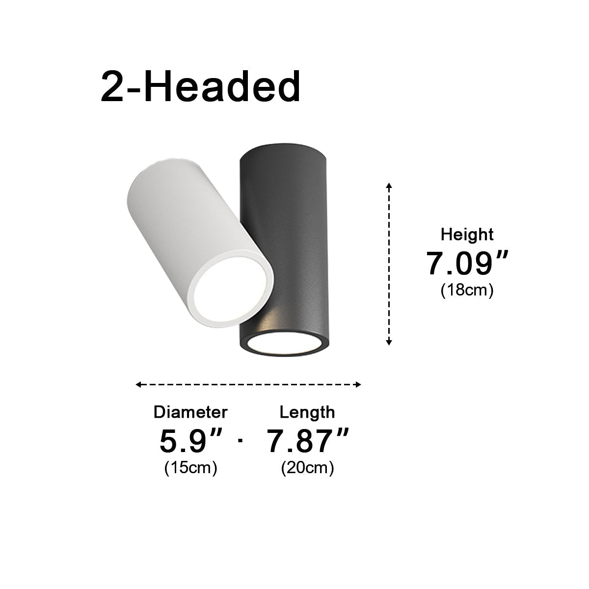 Lavisa - Geometric Cylinder LED Ceiling Light