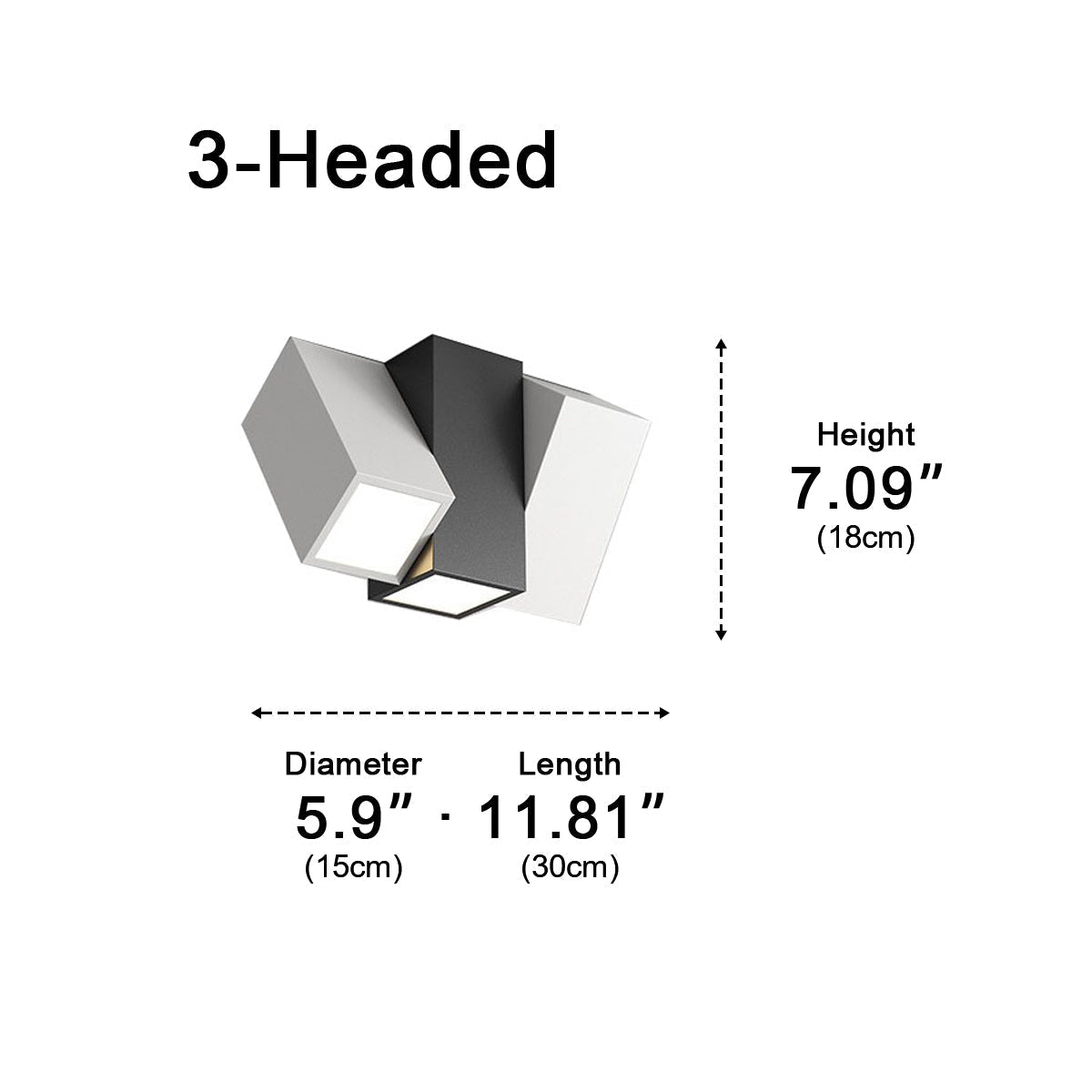 Lavisa - Geometric Cylinder LED Ceiling Light