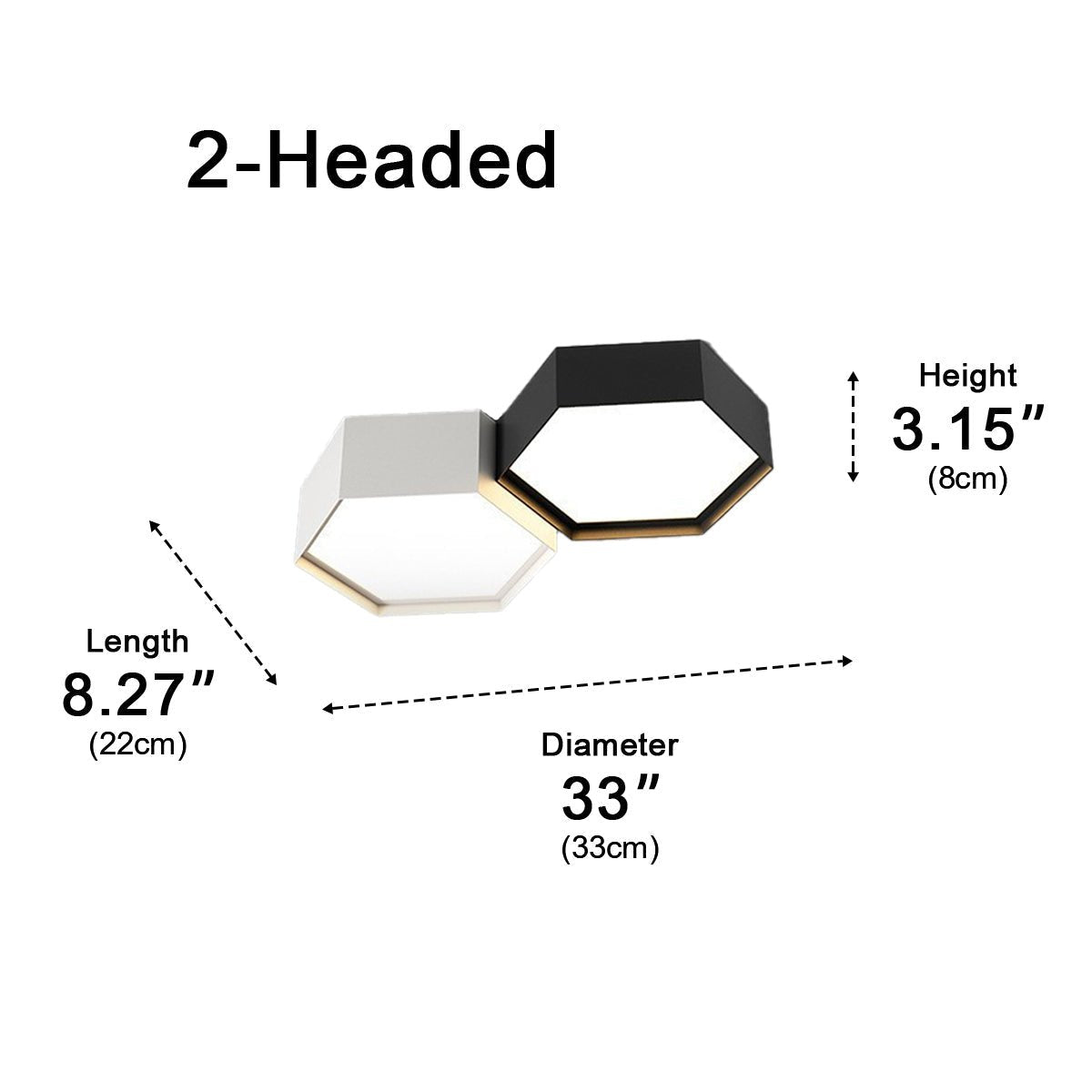 Lavisa - Geometric Cylinder LED Ceiling Light