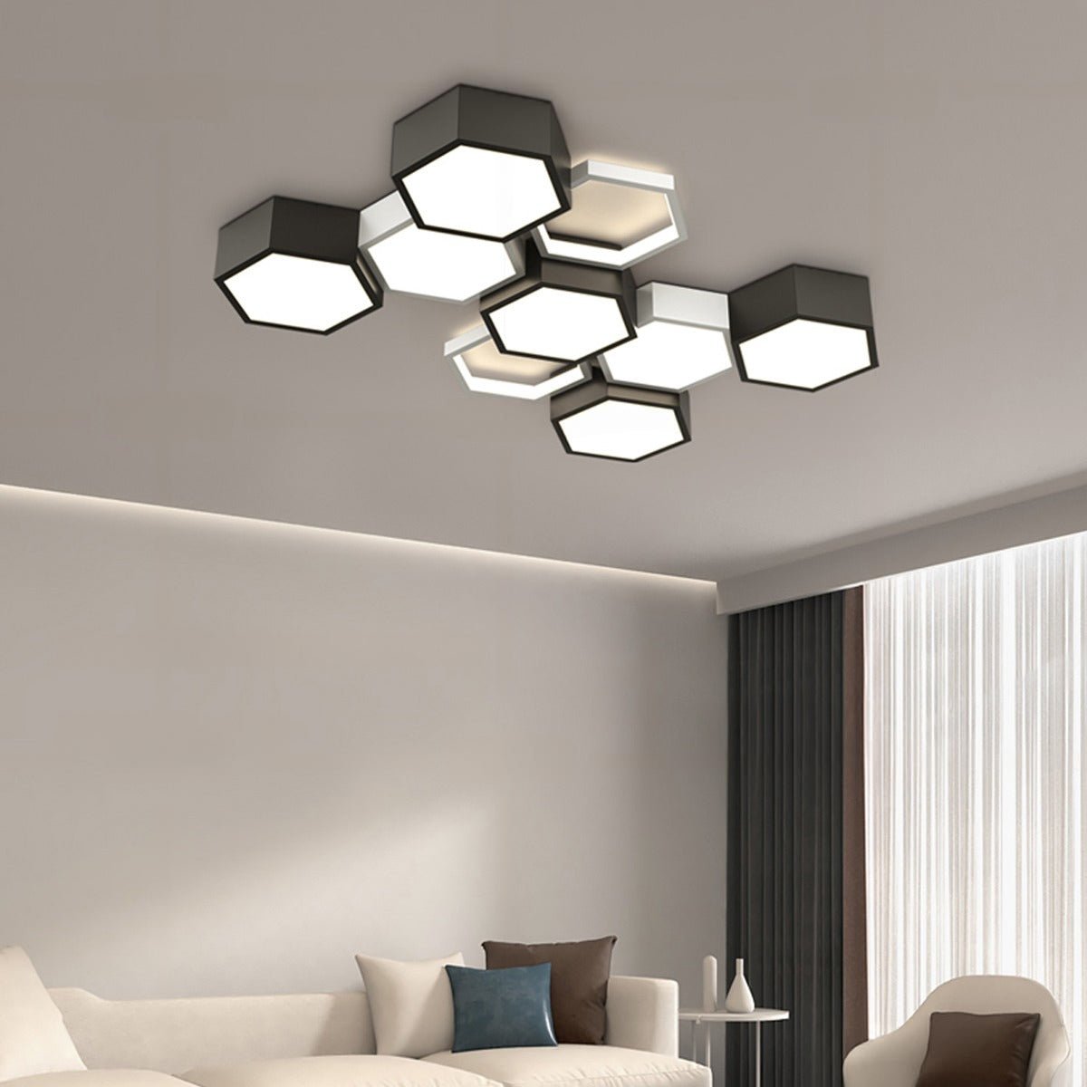 Lavisa - Geometric Hexagon LED Ceiling Light Modern Indoor Fixture