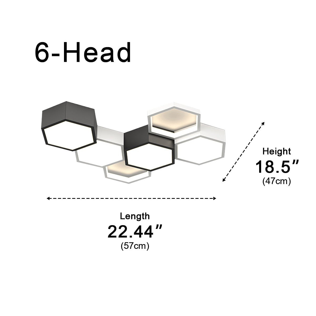 Lavisa - Geometric Hexagon LED Ceiling Light Modern Indoor Fixture