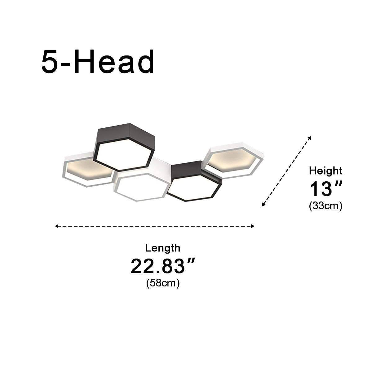 Lavisa - Geometric Hexagon LED Ceiling Light Modern Indoor Fixture