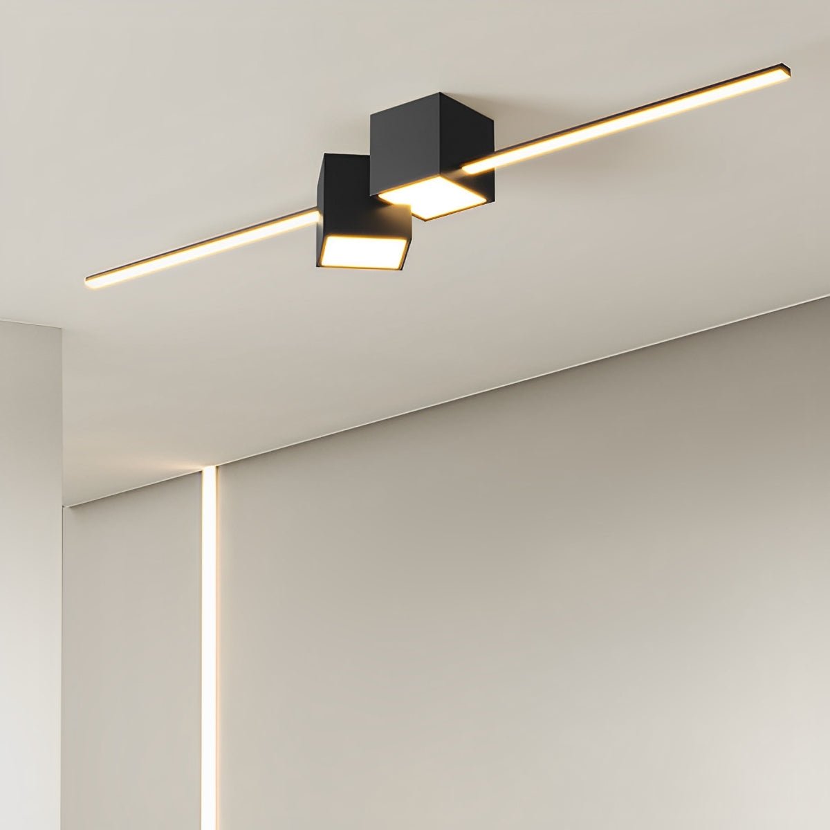 Lavisa - Modern Minimalist Geometric LED Long Strip Ceiling Light