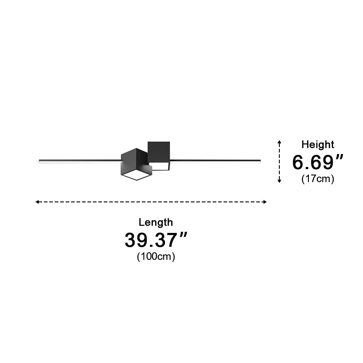 Lavisa - Modern Minimalist Geometric LED Long Strip Ceiling Light