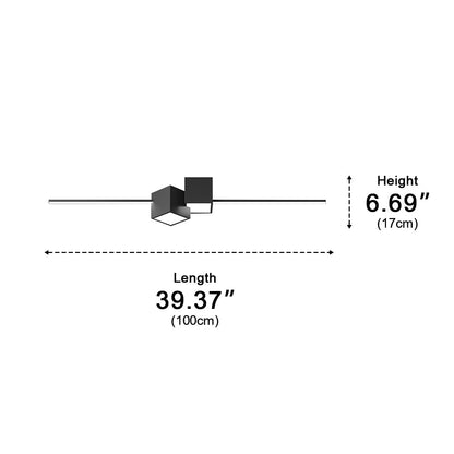 Lavisa - Modern Minimalist Geometric LED Long Strip Ceiling Light