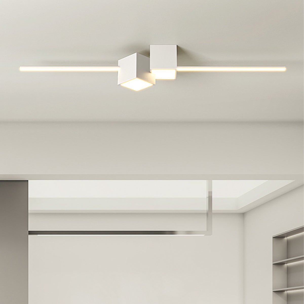 Lavisa - Modern Minimalist Geometric LED Long Strip Ceiling Light