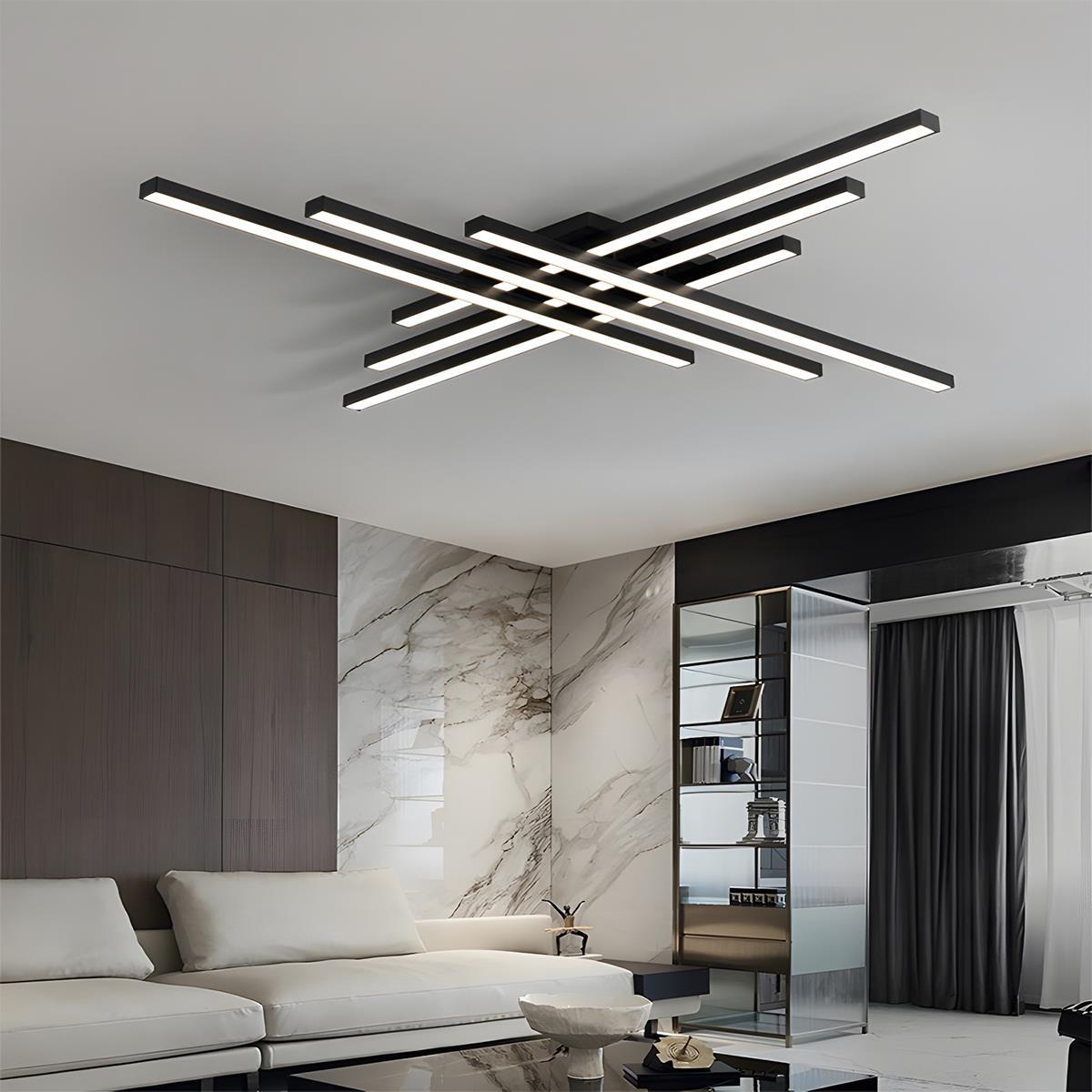Lavisa - Modern Minimalist Geometric Long Strip LED Ceiling Light