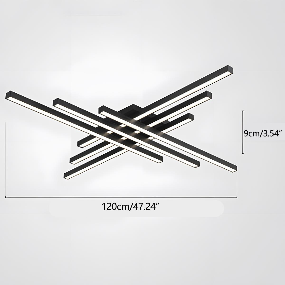 Lavisa - Modern Minimalist Geometric Long Strip LED Ceiling Light