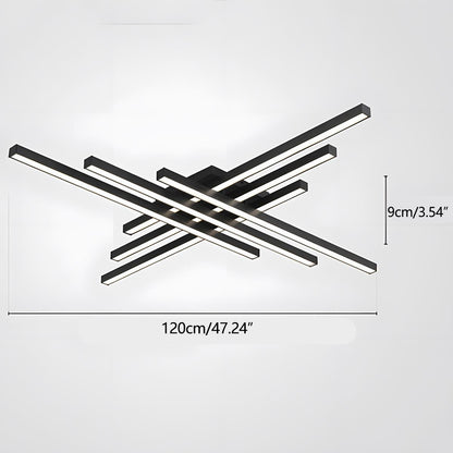 Lavisa - Modern Minimalist Geometric Long Strip LED Ceiling Light