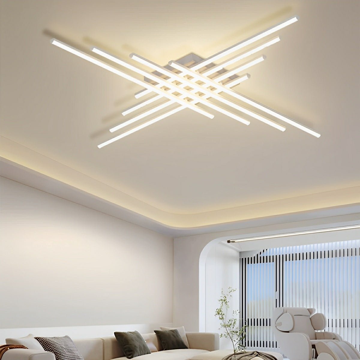 Lavisa - Modern Minimalist Geometric Long Strip LED Ceiling Light