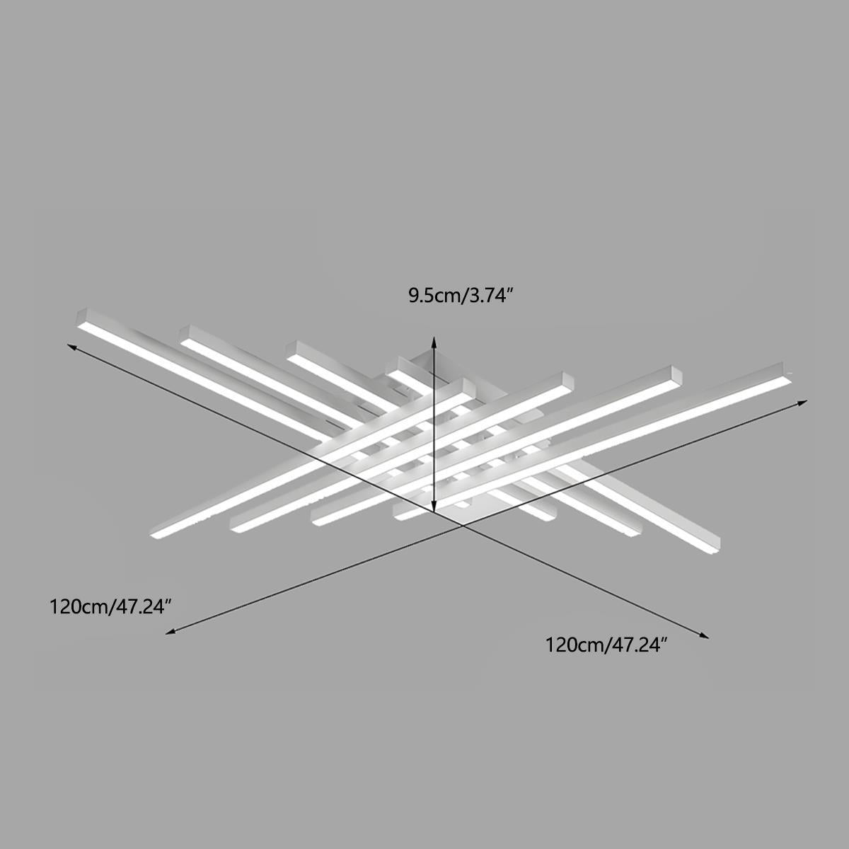 Lavisa - Modern Minimalist Geometric Long Strip LED Ceiling Light