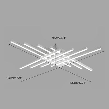 Lavisa - Modern Minimalist Geometric Long Strip LED Ceiling Light