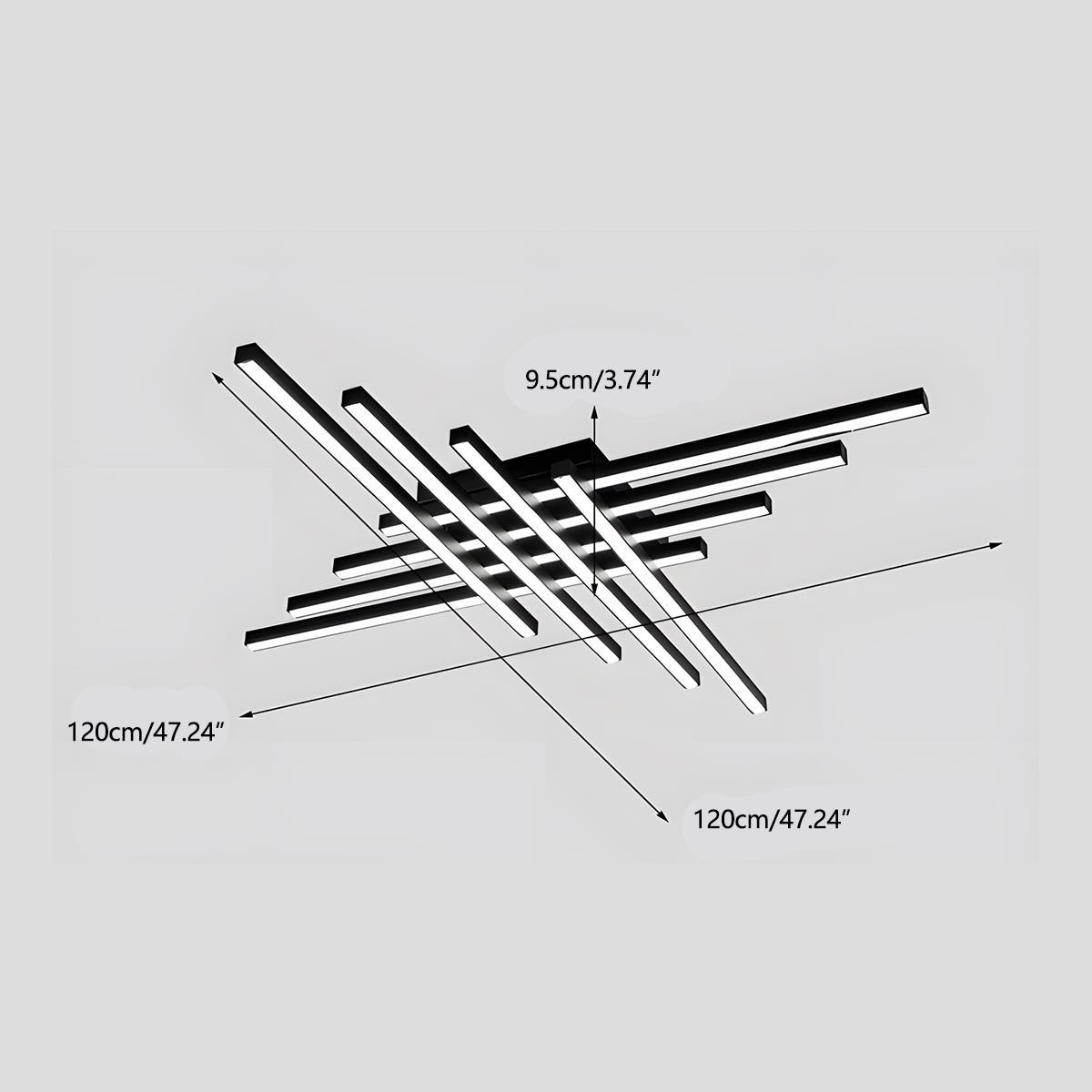Lavisa - Modern Minimalist Geometric Long Strip LED Ceiling Light