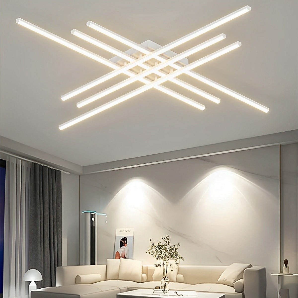 Lavisa - Modern Minimalist Geometric Long Strip LED Ceiling Light